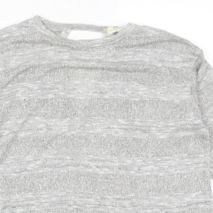 Womens UK Size S Papaya Silver Pullover Jumper