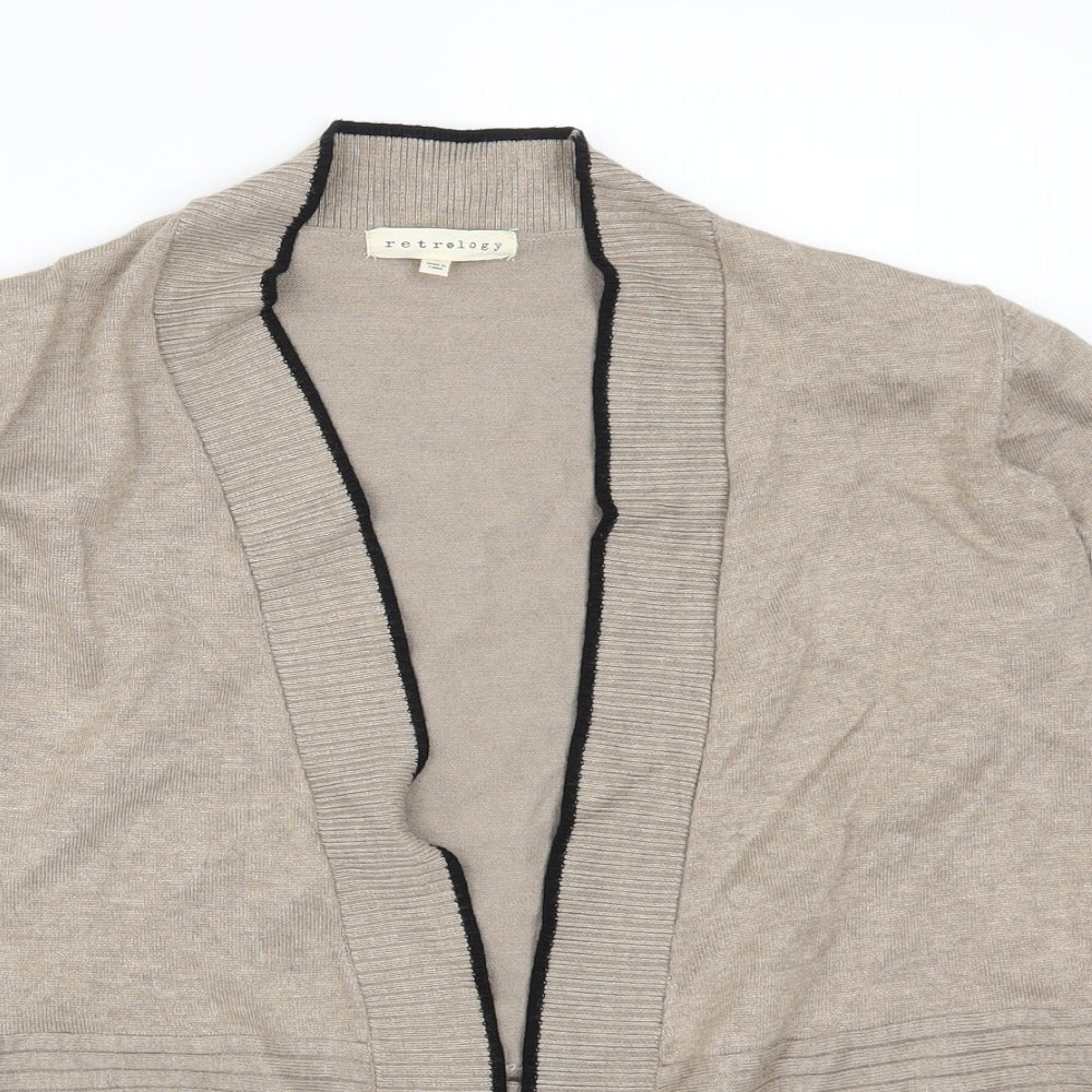 Womens UK Size S Retrology Brown Cardigan Jumper