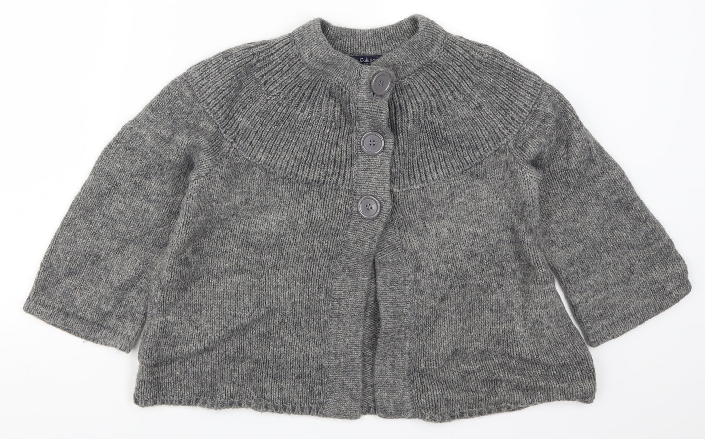 Womens UK Size 10 Debenhams Grey Cardigan Jumper