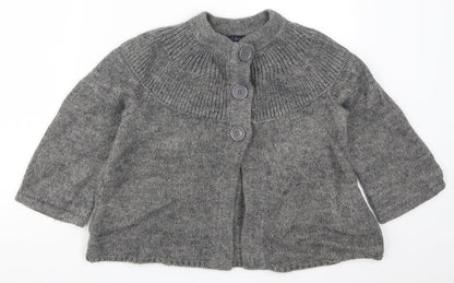 Womens UK Size 10 Debenhams Grey Cardigan Jumper