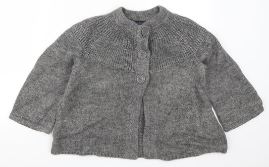 Debenhams Womens Grey  Knit Cardigan Jumper Size 10
