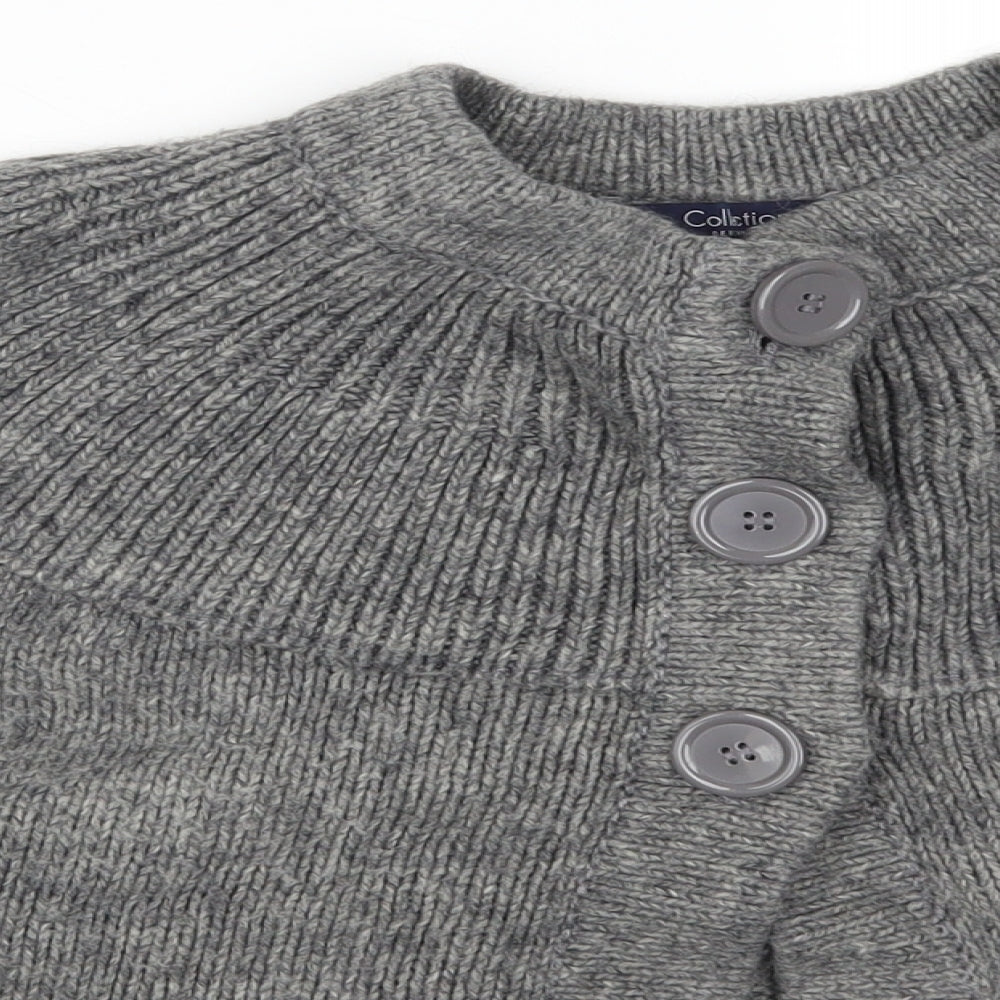 Womens UK Size 10 Debenhams Grey Cardigan Jumper