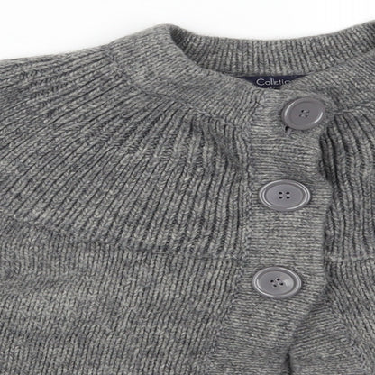 Womens UK Size 10 Debenhams Grey Cardigan Jumper