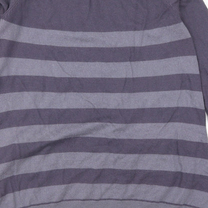 Bip Bip Womens Purple Striped Knit Pullover Jumper Size XL