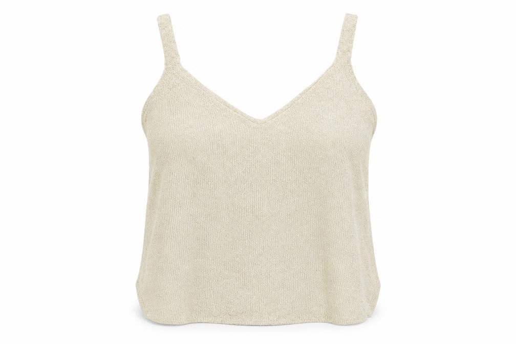 Womens UK Size S Mango Beige Basic Tank