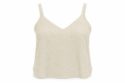 Womens UK Size S Mango Beige Basic Tank