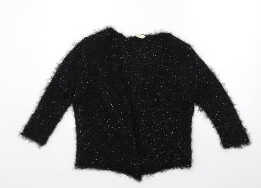 BHS Womens Black  Knit Cardigan Jumper Size 14