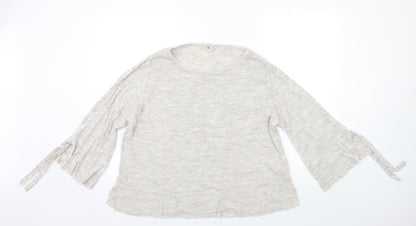TU Womens Grey  Knit Pullover Jumper Size 10