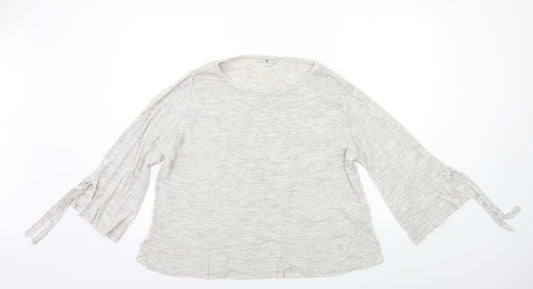 TU Womens Grey  Knit Pullover Jumper Size 10