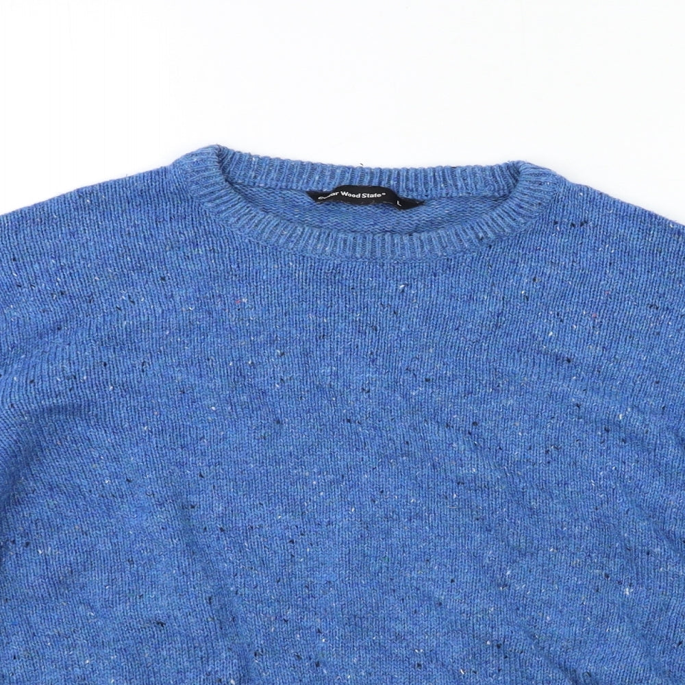 Cedar Wood State Mens Blue  Knit Pullover Jumper Size L