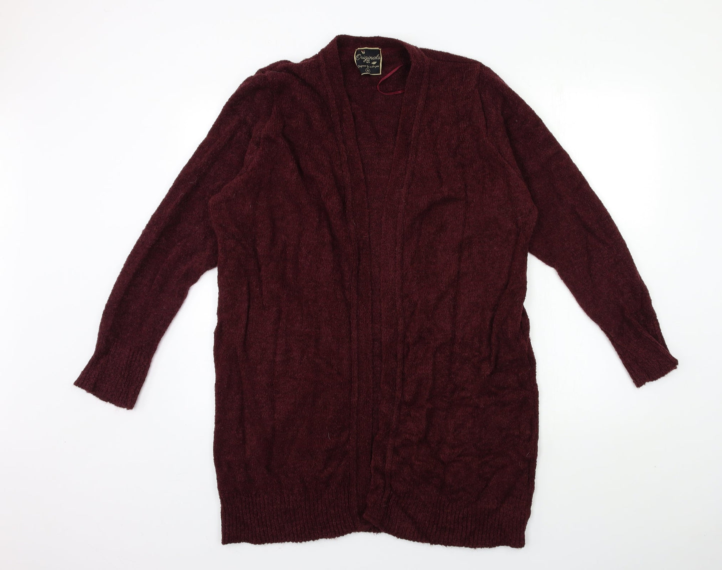 Womens UK Size M Original Red Cardigan Jumper