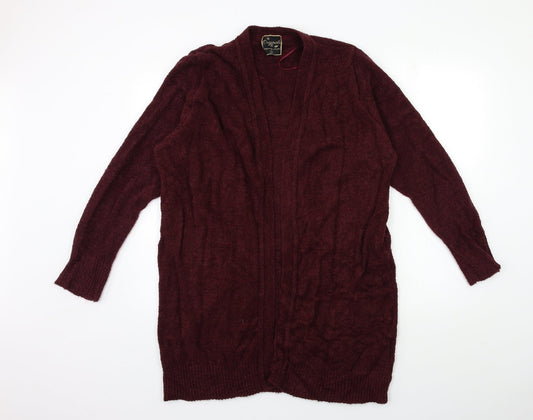 Womens UK Size M Original Red Cardigan Jumper