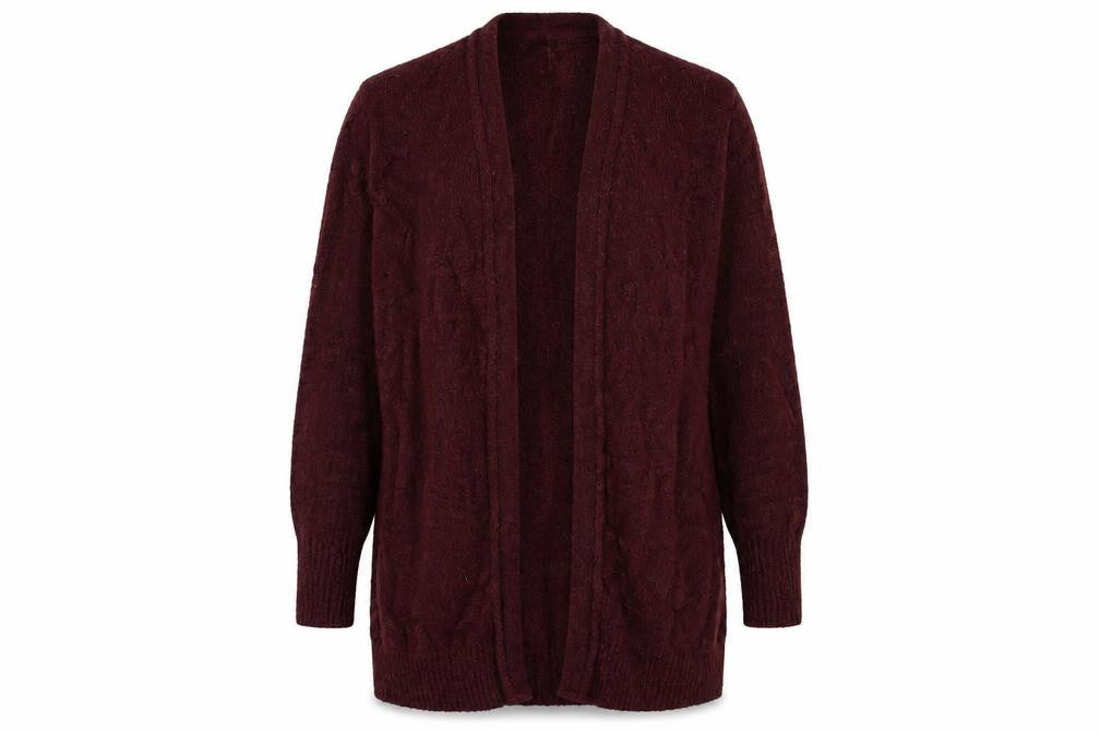 Womens UK Size M Original Red Cardigan Jumper