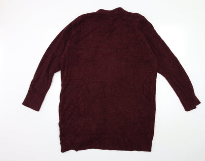 Womens UK Size M Original Red Cardigan Jumper