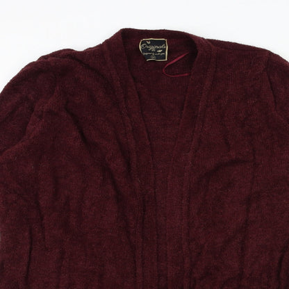 Womens UK Size M Original Red Cardigan Jumper
