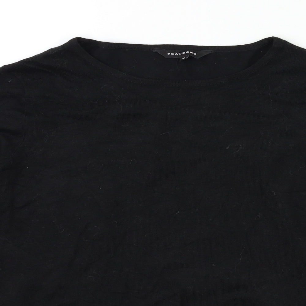 Womens UK Size 10 Peacocks Black Pullover Jumper