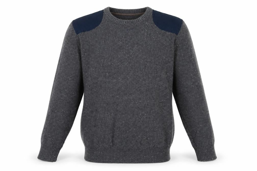 Mens UK Size M Easy Grey Pullover Jumper