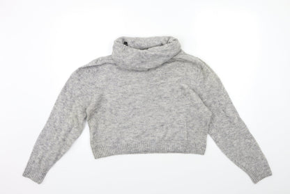 H&M Womens Grey  Knit Pullover Jumper Size XS