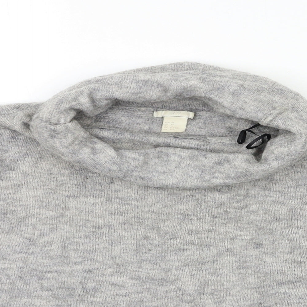 H&M Womens Grey  Knit Pullover Jumper Size XS