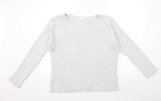 Womens UK Size S Topshop Grey Pullover Jumper