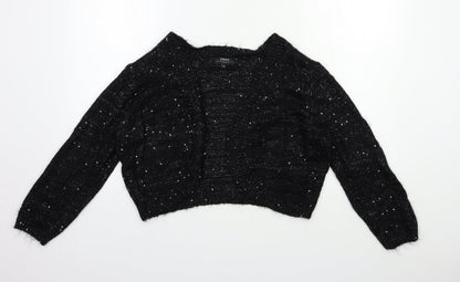 Womens UK Size 14 Papaya Black Cardigan Jumper