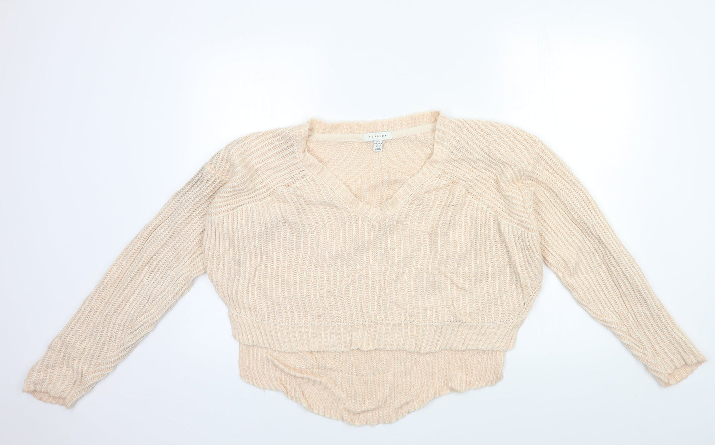 Womens UK Size S Topshop Pink Pullover Jumper