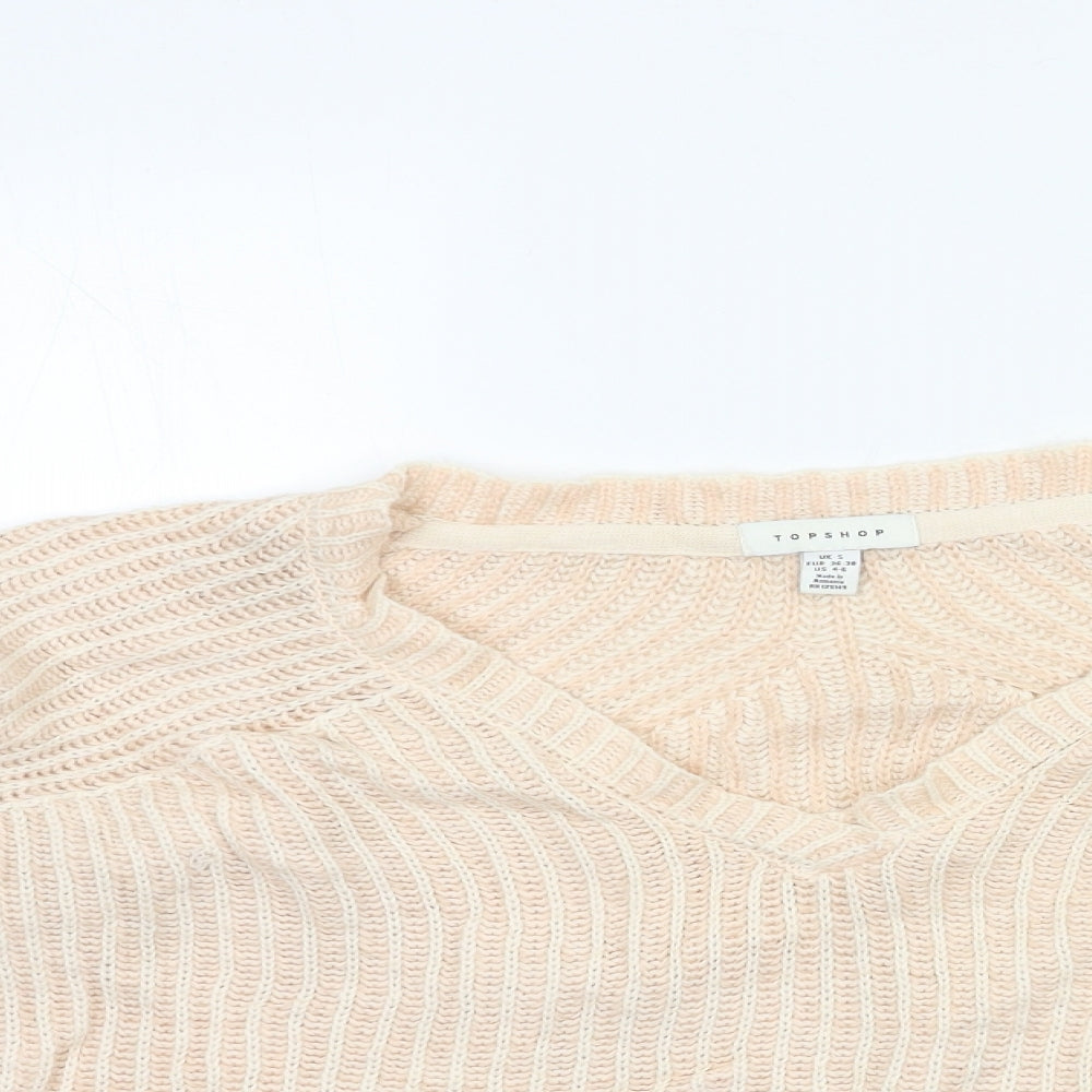 Womens UK Size S Topshop Pink Pullover Jumper