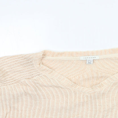Womens UK Size S Topshop Pink Pullover Jumper