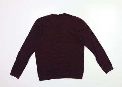 Topshop Mens Red  Knit Pullover Jumper Size S