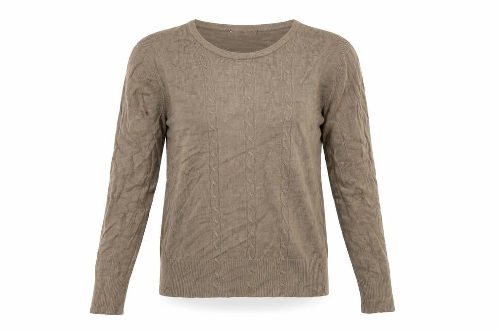 Womens UK Size L Preworn Brown Pullover Jumper