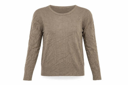 Womens UK Size L Preworn Brown Pullover Jumper
