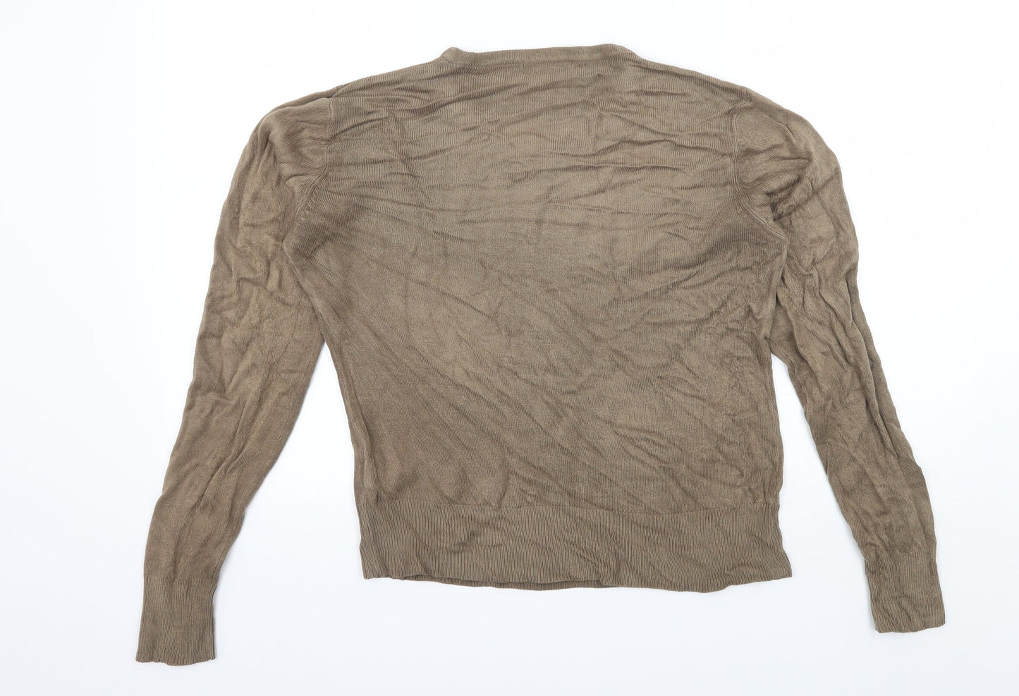 Womens UK Size L Preworn Brown Pullover Jumper