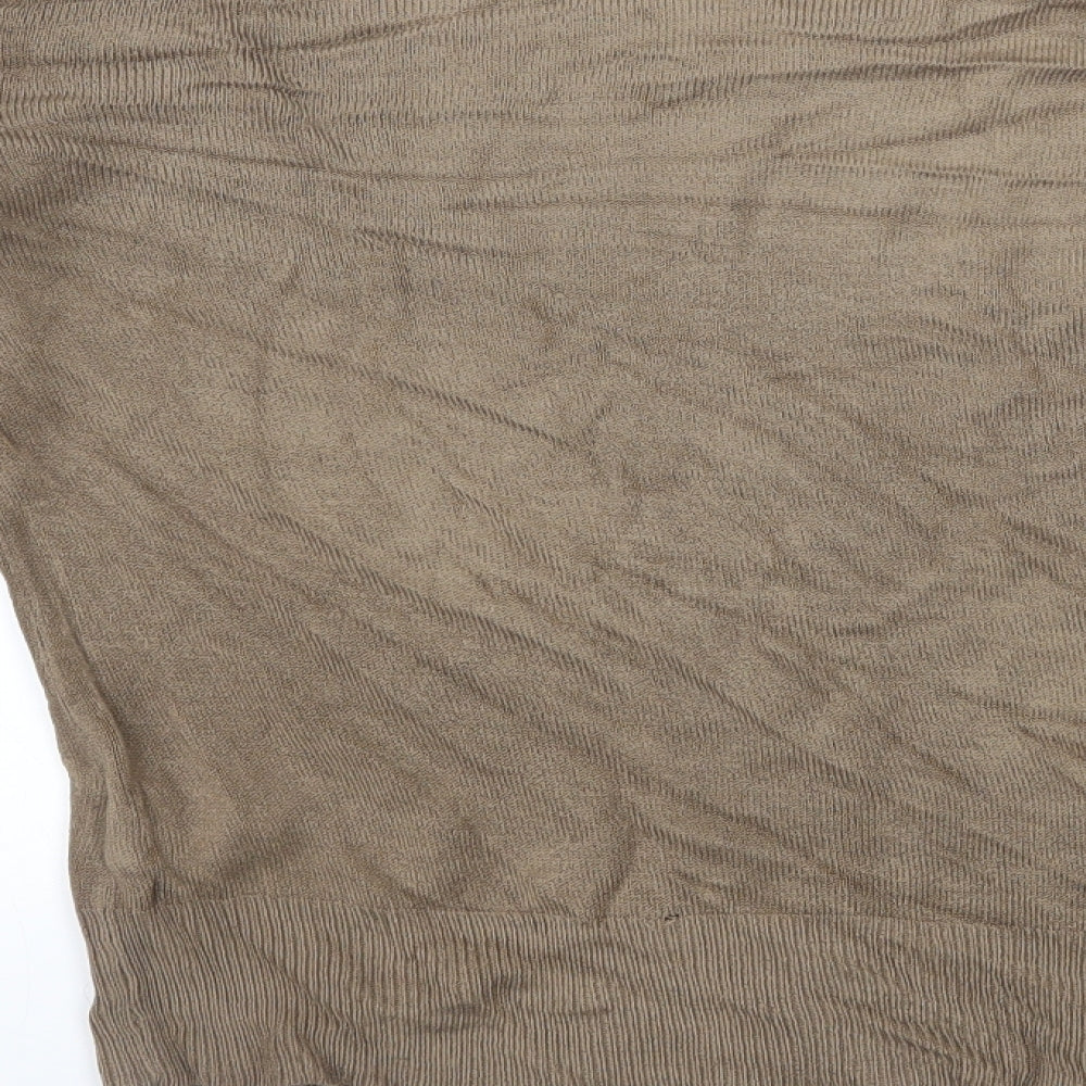 Womens UK Size L Preworn Brown Pullover Jumper