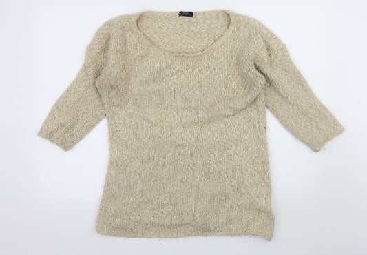 F&F Womens Ivory  Knit Pullover Jumper Size 10