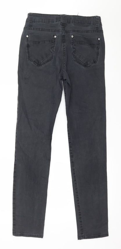 Red Rose Womens Grey  Denim Skinny Jeans Size 8 L29 in