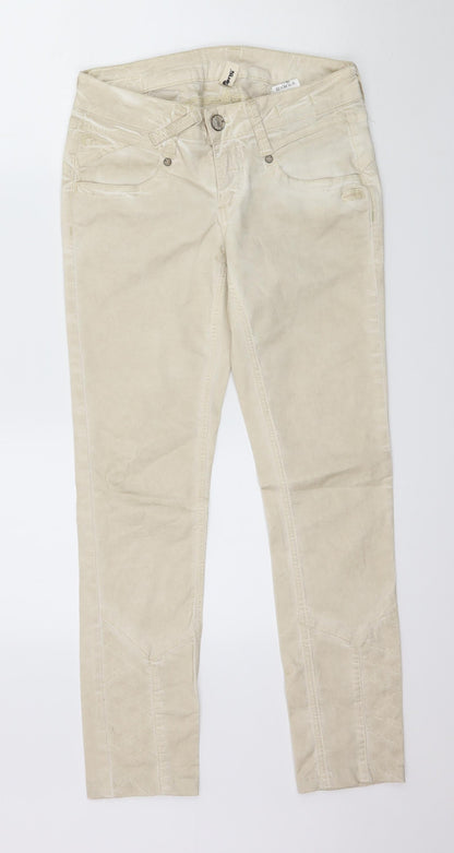 Fang Womens Beige  Denim Skinny Jeans Size 28 in L28 in