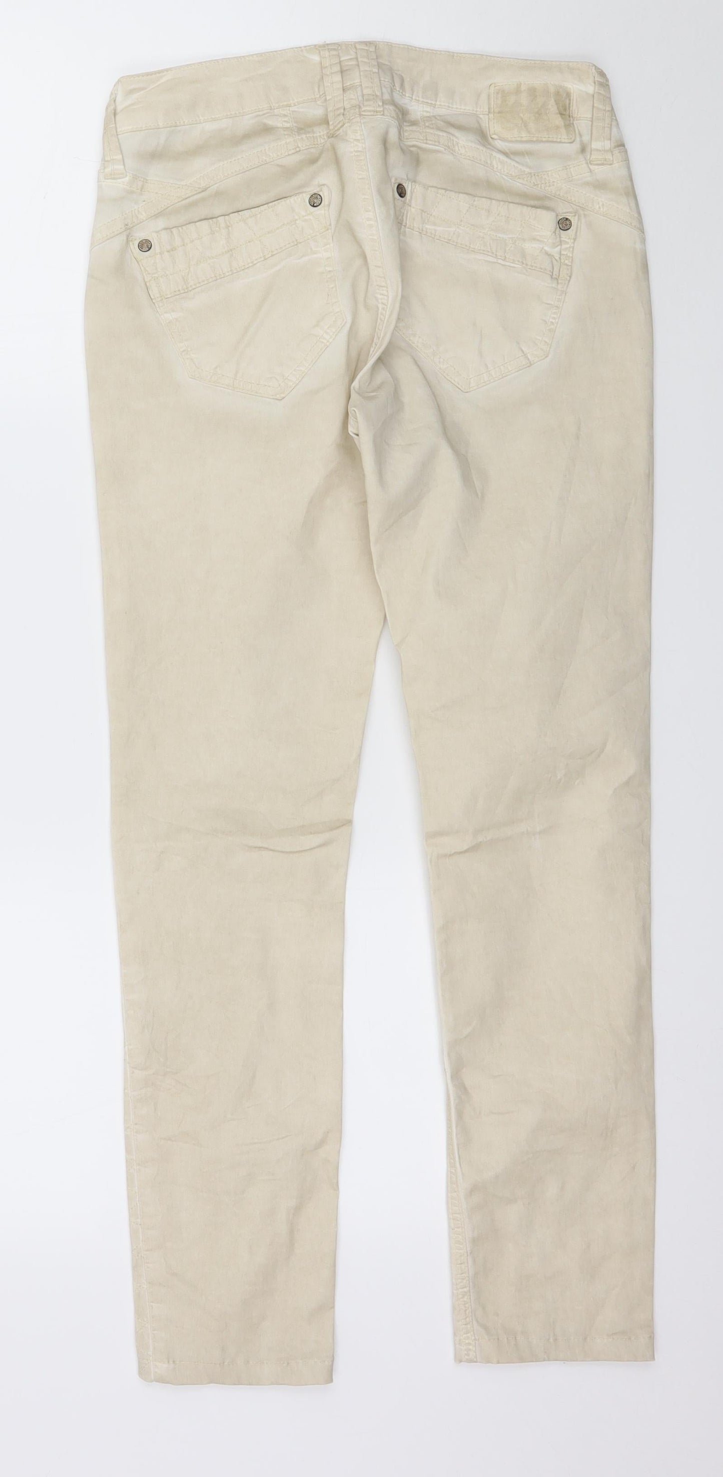 Fang Womens Beige  Denim Skinny Jeans Size 28 in L28 in
