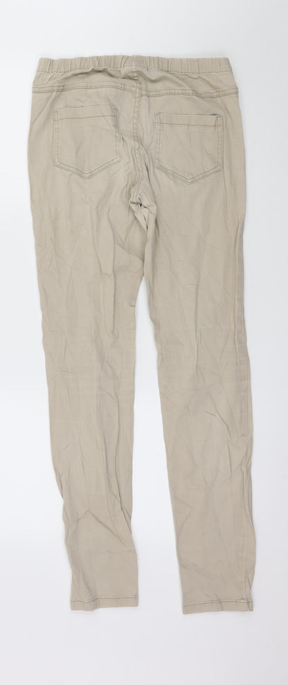 Womens UK Size M Pieces Regular Fit Skinny Beige Jeans