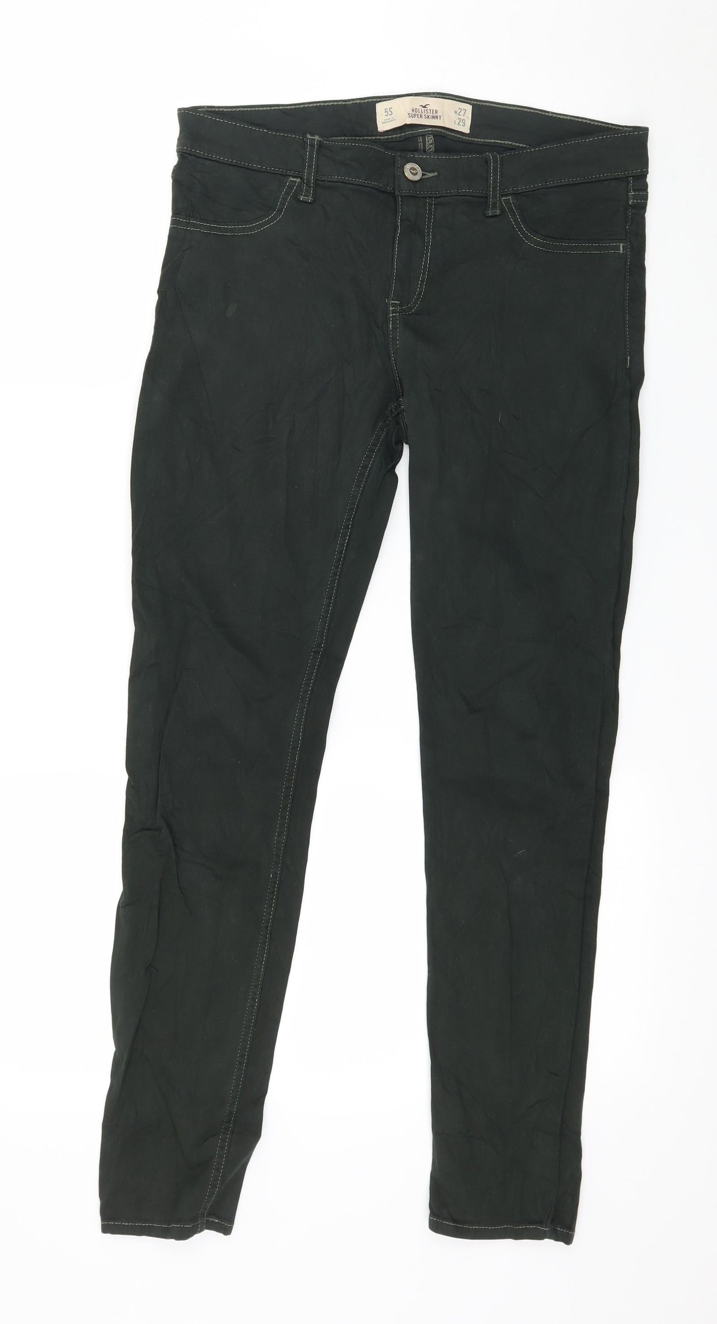 Hollister Womens Green  Denim Skinny Jeans Size 27 in L29 in