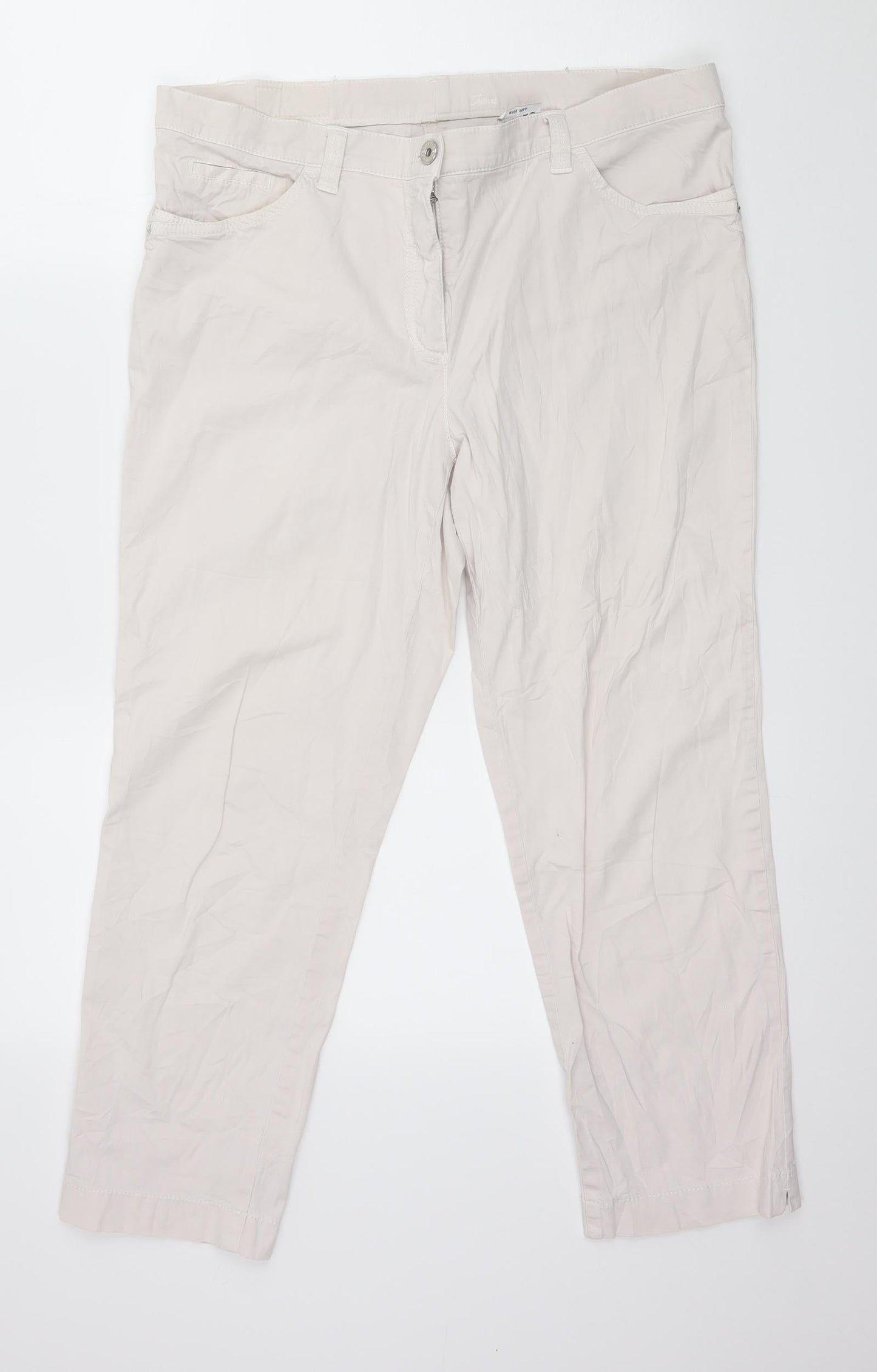 Gerry Weber Womens Ivory   Cropped Trousers Size 36 in L25 in