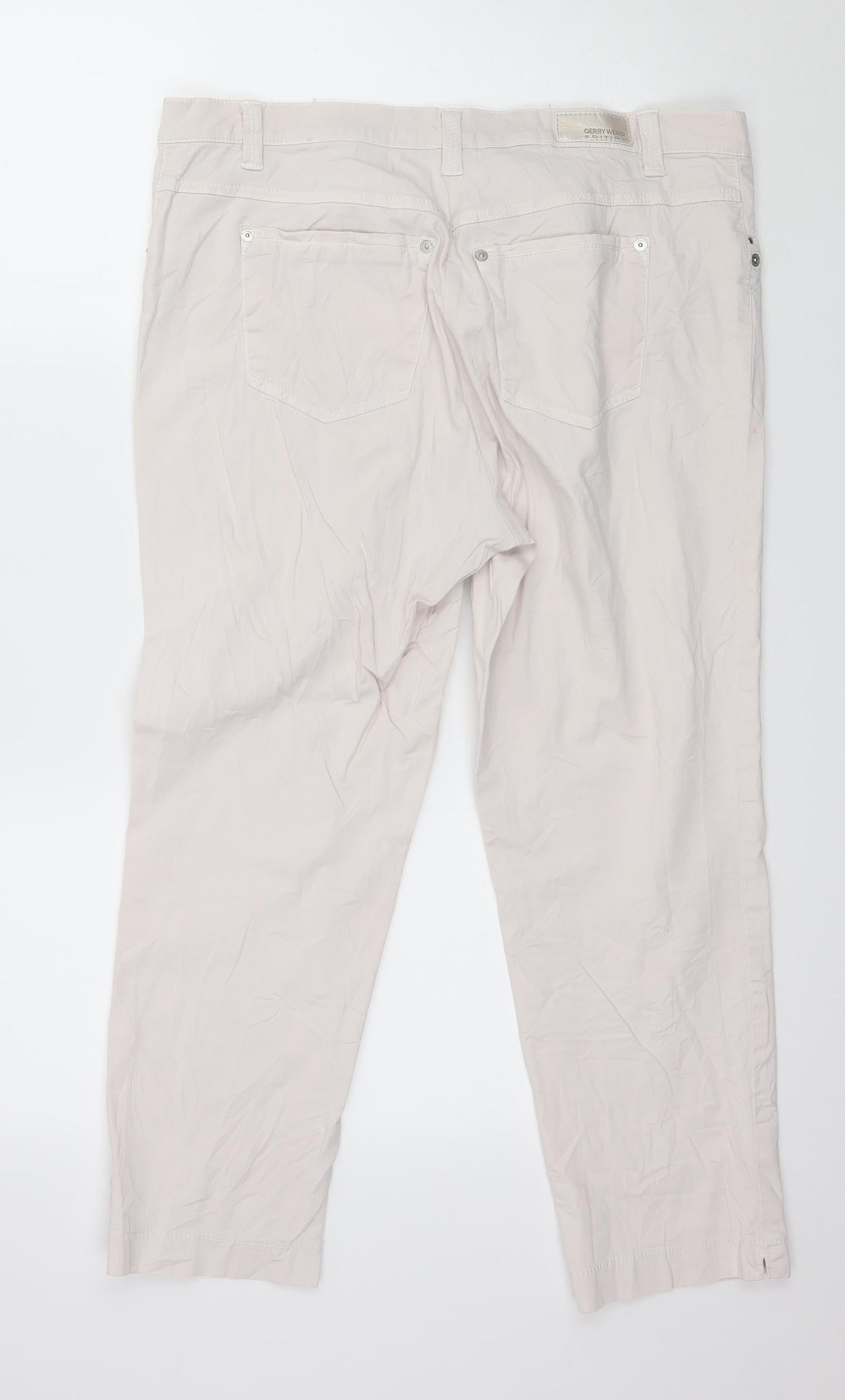 Gerry Weber Womens Ivory   Cropped Trousers Size 36 in L25 in