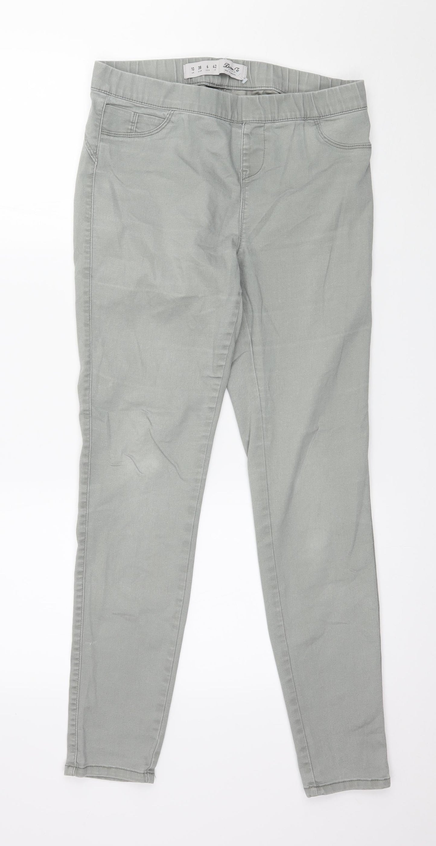 Denim & Co. Womens Grey  Denim Jegging Jeans Size 10 L28 in