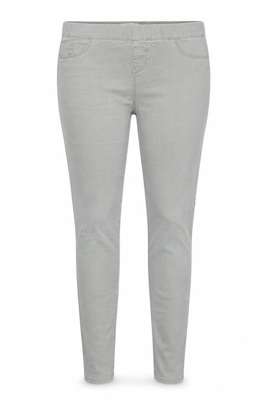Front view of Denim & Co. women’s grey denim jegging jeans, size UK 10, 28-inch leg