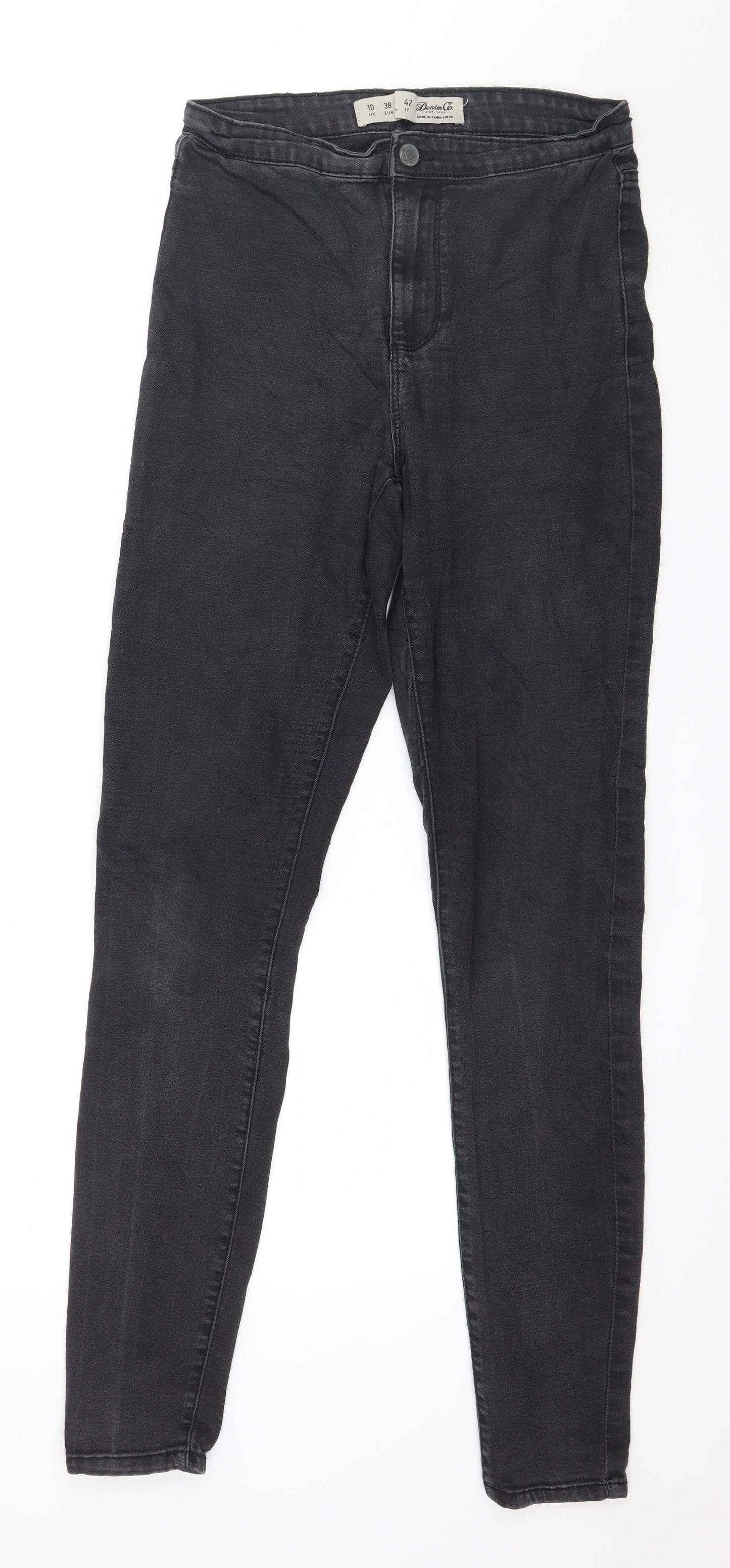 Denim & Co. Womens Grey  Denim Skinny Jeans Size 10 L30 in