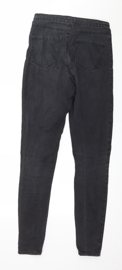 Denim & Co. Womens Grey  Denim Skinny Jeans Size 10 L30 in