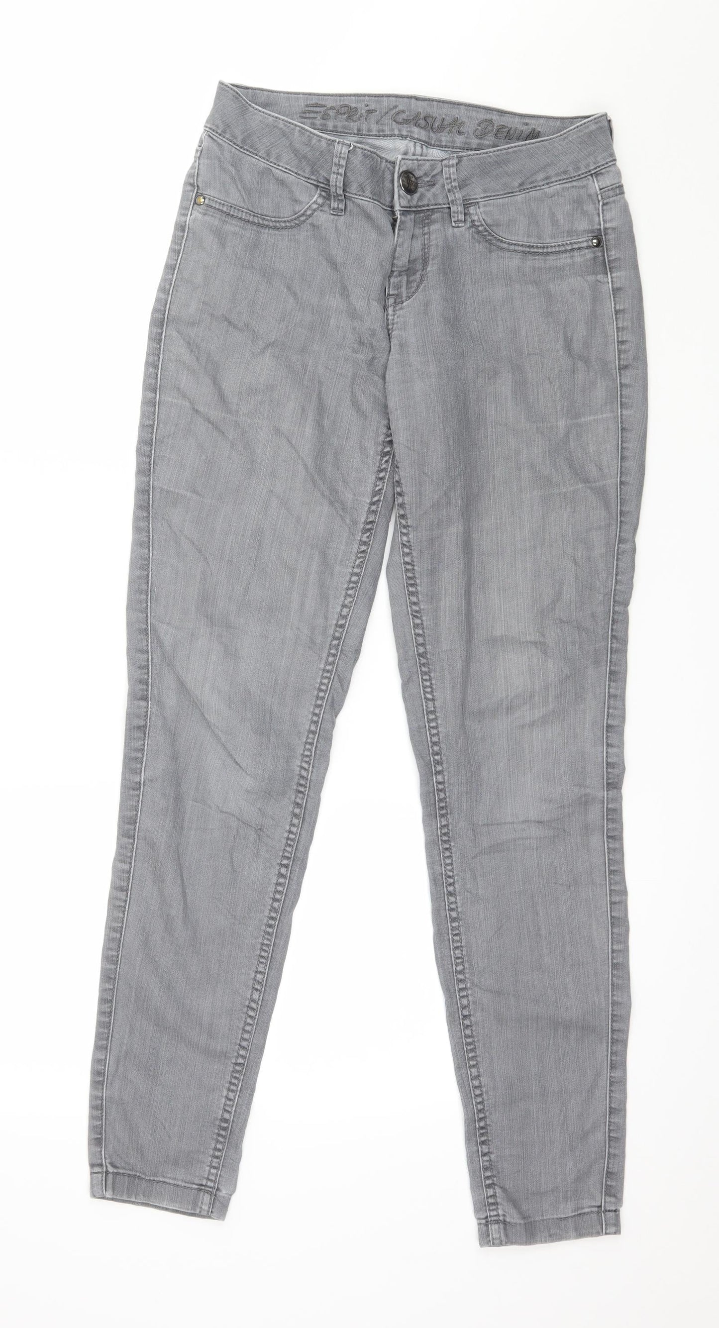 Womens UK Size XS Esprit Regular Fit Skinny Grey Jeans