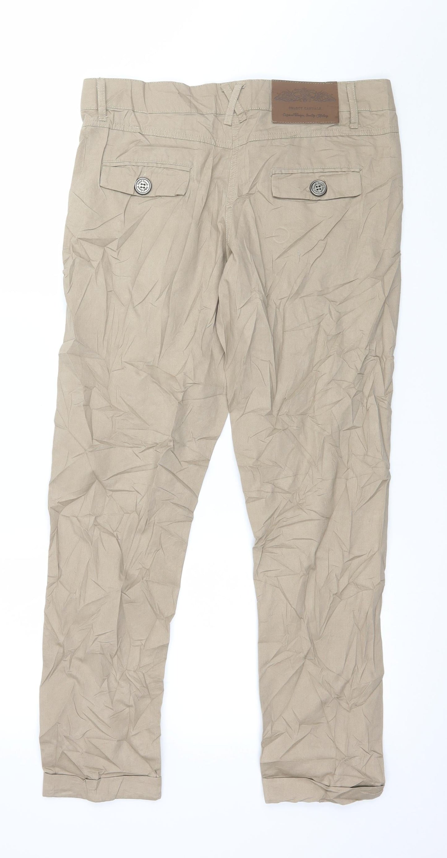 Select Womens Brown  Denim Straight Jeans Size 12 L28 in