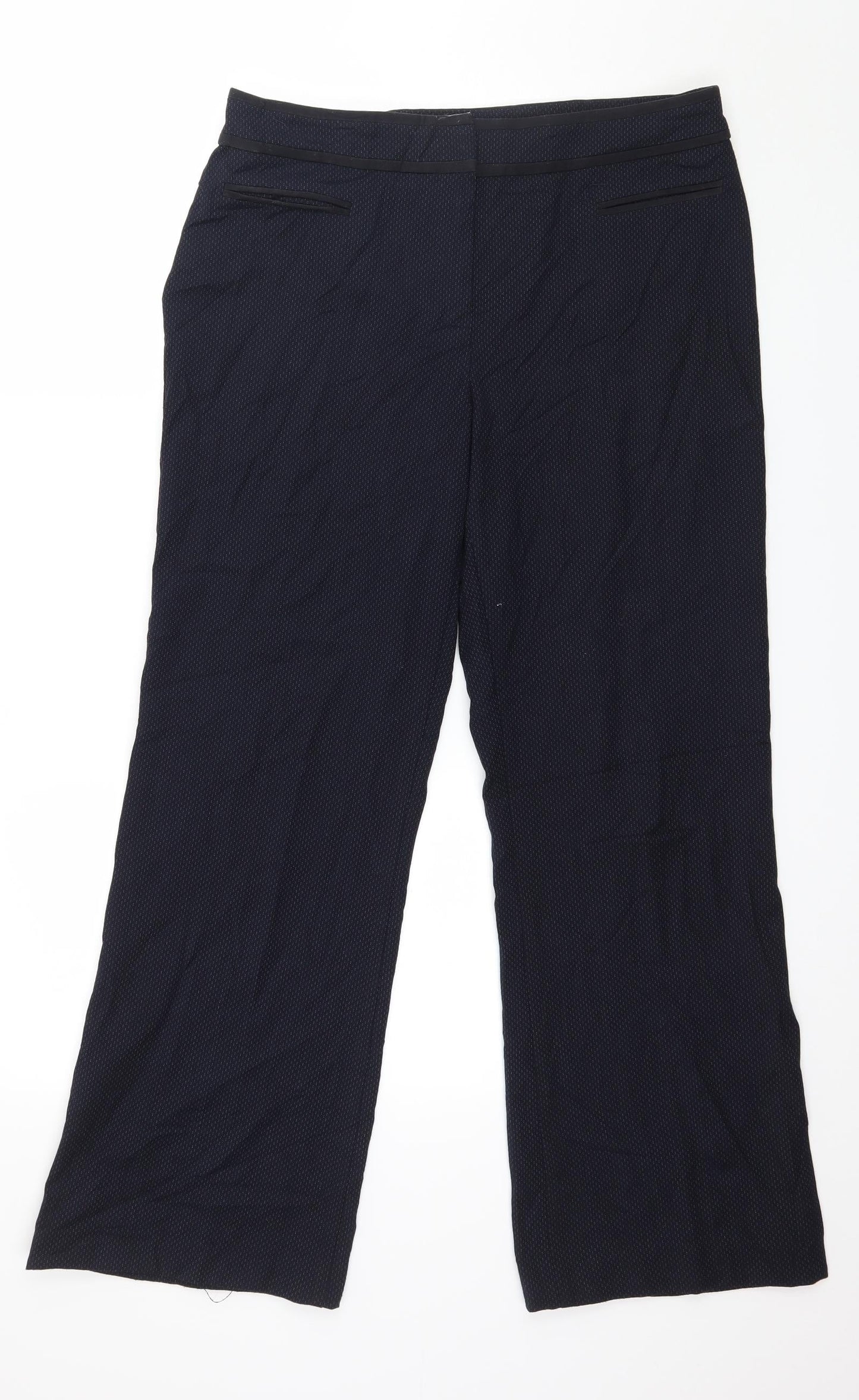 Womens UK Size 14 Marks and Spencer Regular Fit  Blue Trousers