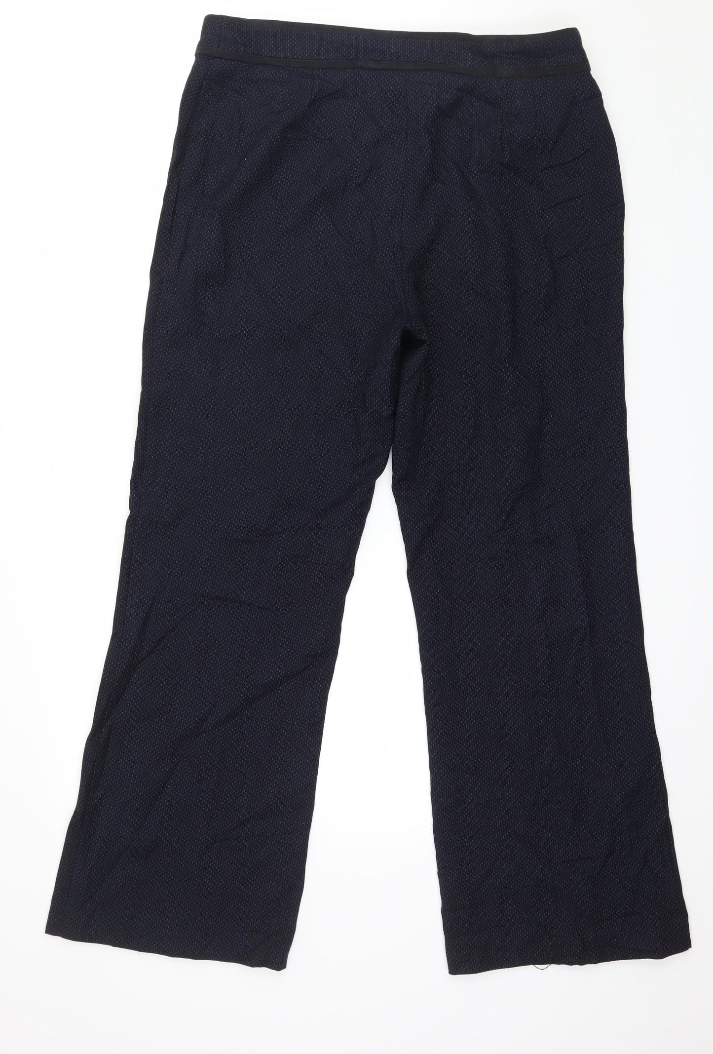 Womens UK Size 14 Marks and Spencer Regular Fit  Blue Trousers