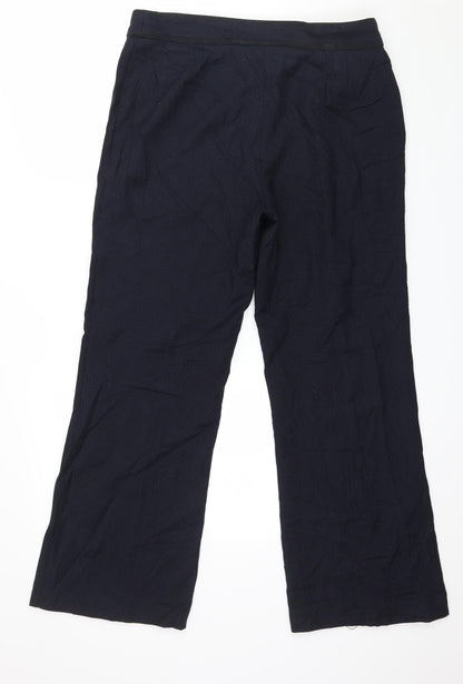 Womens UK Size 14 Marks and Spencer Regular Fit  Blue Trousers